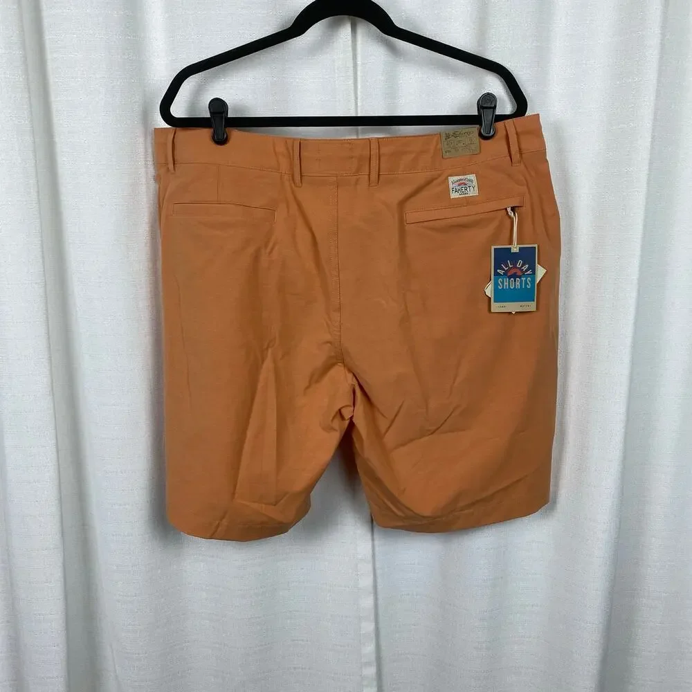 Faherty Antique Orange All Day Shorts Sz.40 NWT